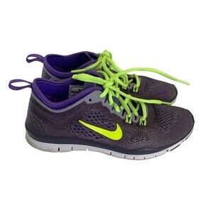 Nike Free 5.0 TR FIT 4 Running Sneaker Shoes Lace Up Gray Yellow Women’s Size 5